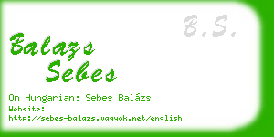 balazs sebes business card
